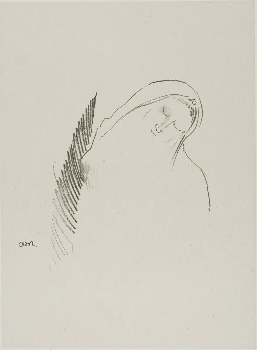 Sleep by Odilon Redon, print, 1898