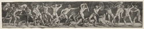 Battle of Naked Men by Barthel Beham, print