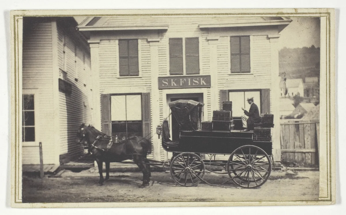 Untitled (S.K. Fisk store with delivery wagon) by Artist Unknown, photograph, 1840-1900