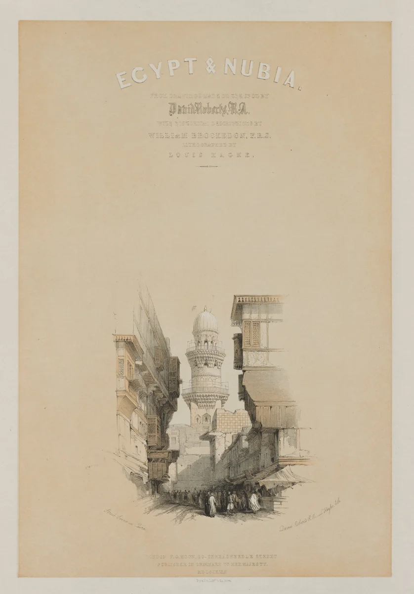 Egypt and Nubia, Volume I: Title Page by Louis Haghe, print, 1846