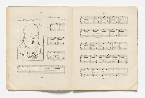Fifi's First Song (Premier air de Fifi) (headpiece, page 20) from Petites scènes familières by Pierre Bonnard, illustrated book, 1893
