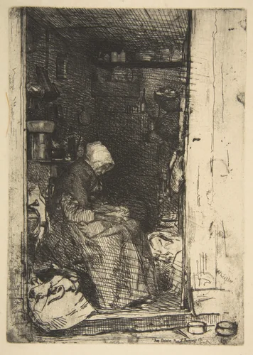 La Vieille aux loques by James McNeill Whistler, print, 1858
