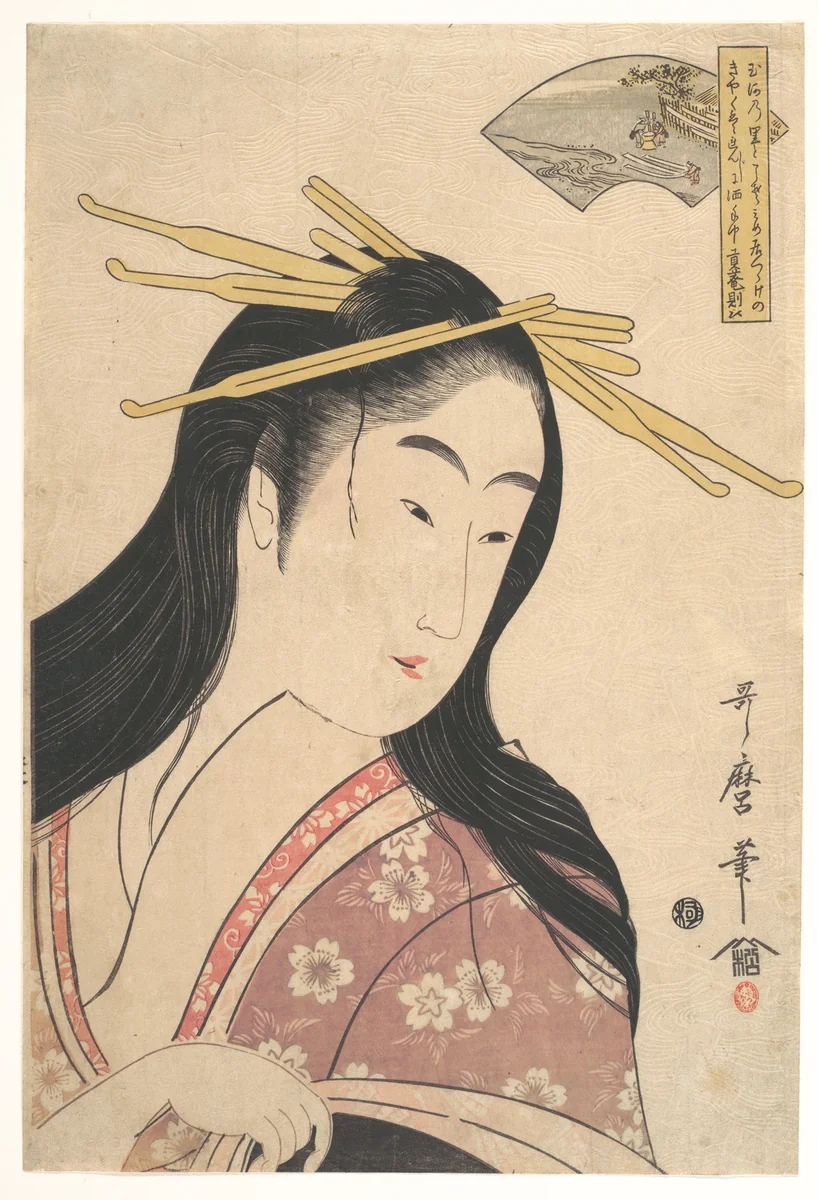 Tetsukuri no Tamagawa, from the series, "Six Tama Rivers" (Mu Tamagawa) by Kitagawa Utamaro (喜多川歌麿), print, 1788-1808