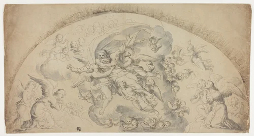God the Father in Glory by Pietro Testa, drawing, 1630-1657