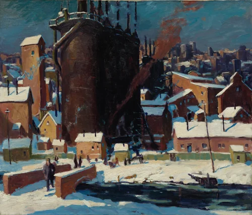 The Furnace by Carl Gaertner, painting, 1924