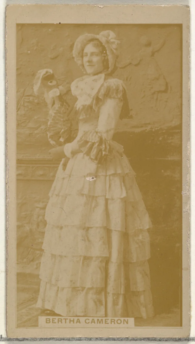 Bertha Cameron, from the Actors and Actresses series (N145-8) issued by Duke Sons & Co. to promote Duke Cigarettes by W. Duke, Sons & Co., photograph, 1890-1895