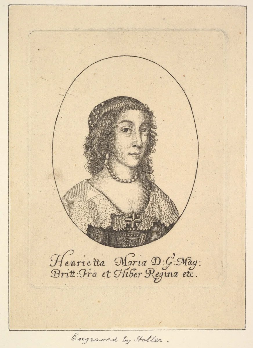 Henrietta Maria by Wenceslaus Hollar, print, 1641