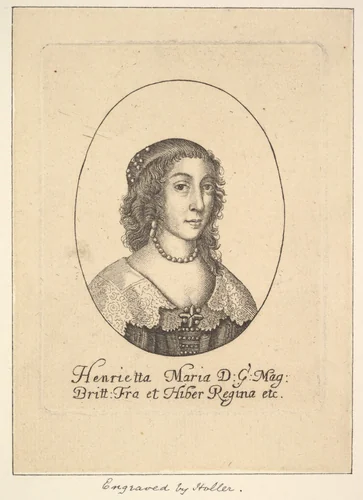 Henrietta Maria by Wenceslaus Hollar, print, 1641