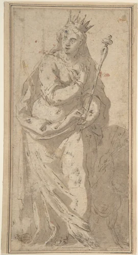 Juno by Jacopo Palma, drawing, 1500-1600