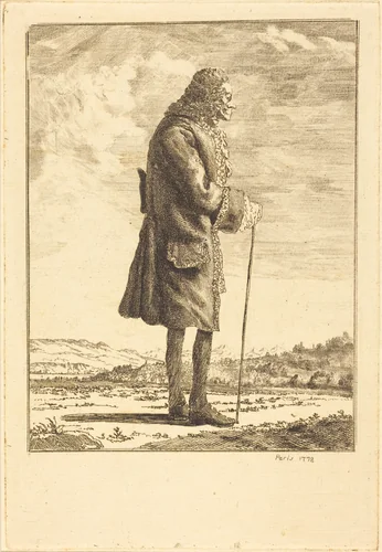 Voltaire by Jean Huber, print, 1778