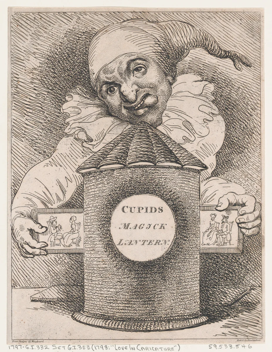 Cupid's Magick Lantern by Thomas Rowlandson, print, 1797