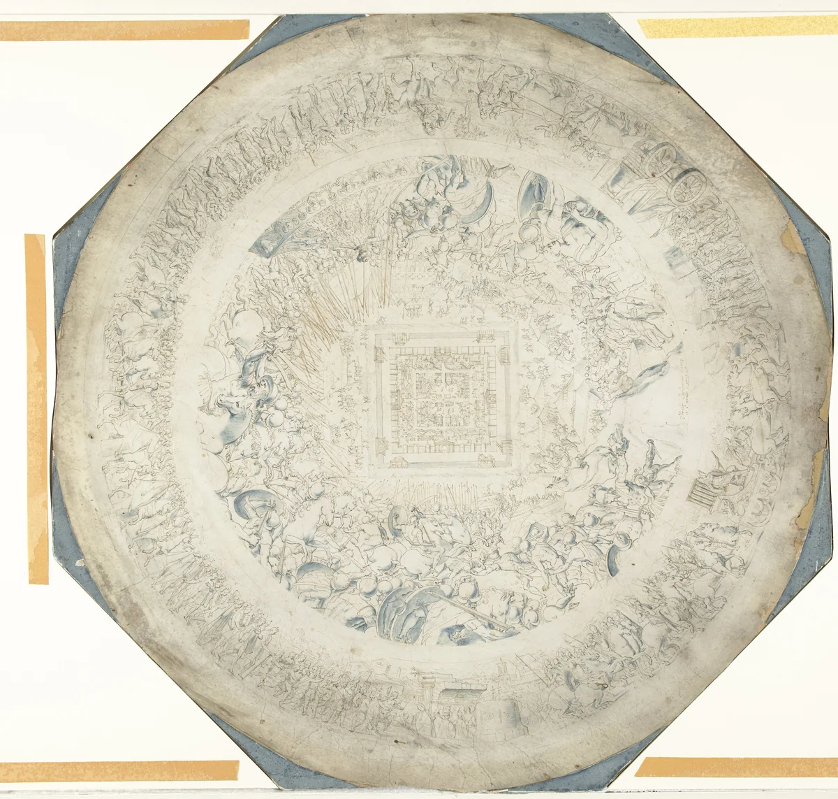 Belegering van een vestingstad by Theodoor Loockemans, drawing, 1597