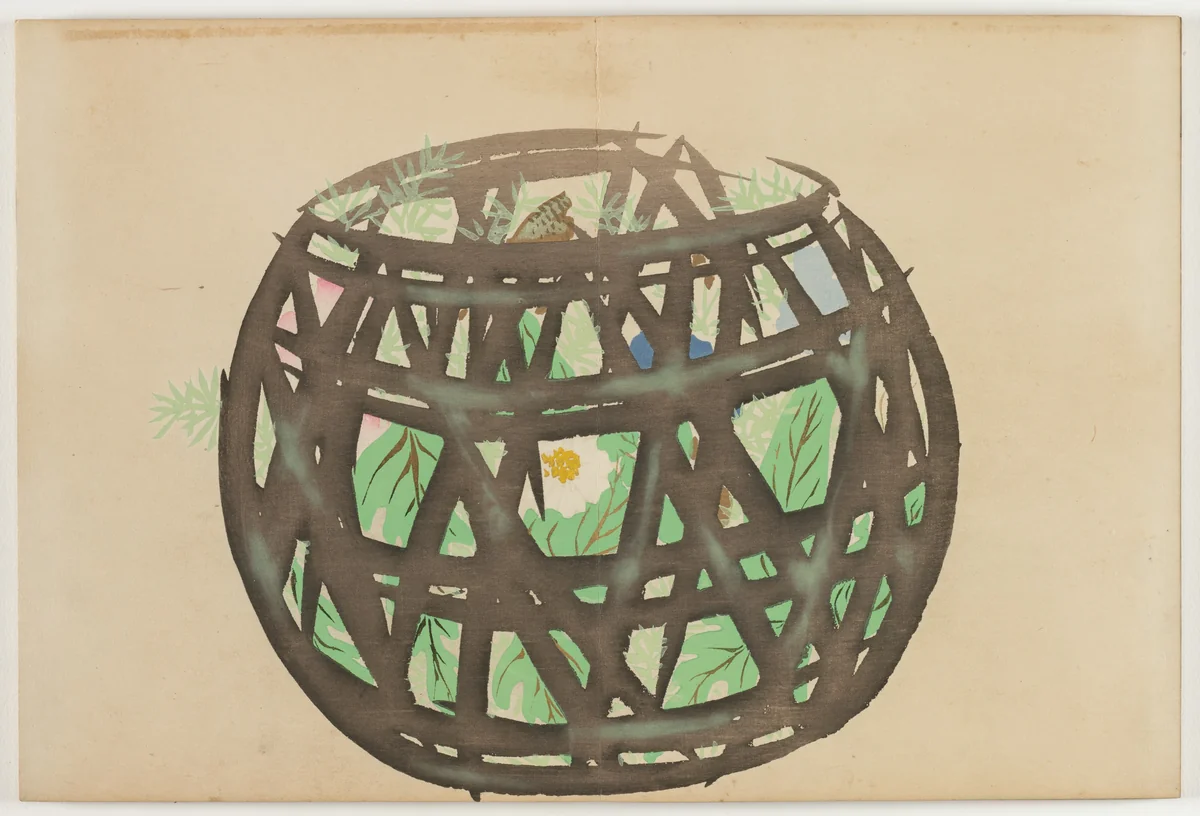 Flowers of a Hundred Worlds (Momoyogusa): Flower Basket (Hanakago) by Kamisaka Sekka, book, 1909-1910