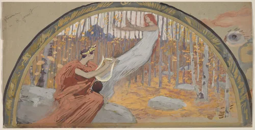 Study for a Lunette by Charles Sprague Pearce, drawing, 1890-1897