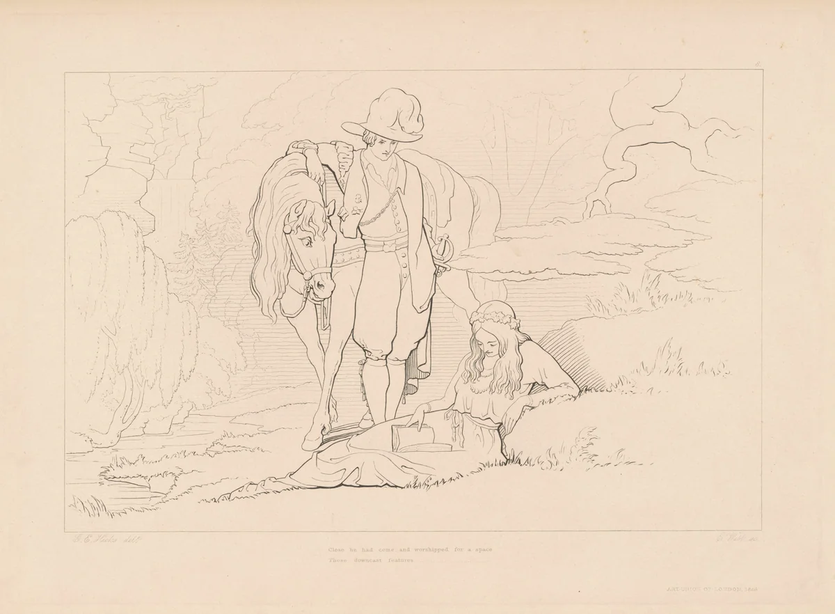 Close He Had Come... by Edward Webb, print, 1846