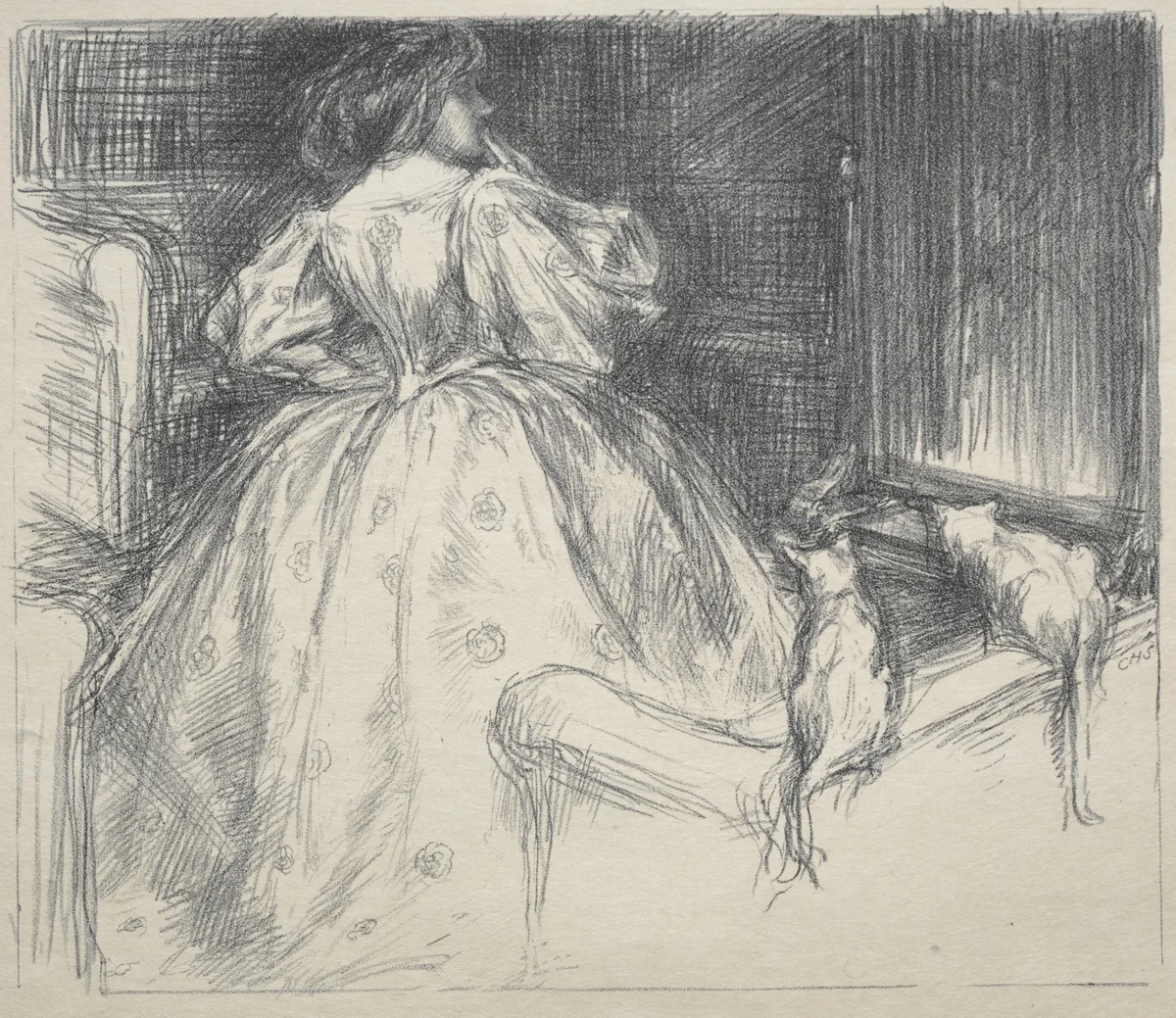 The Fantastic Dress by Charles Hasslewood Shannon, print, 1890