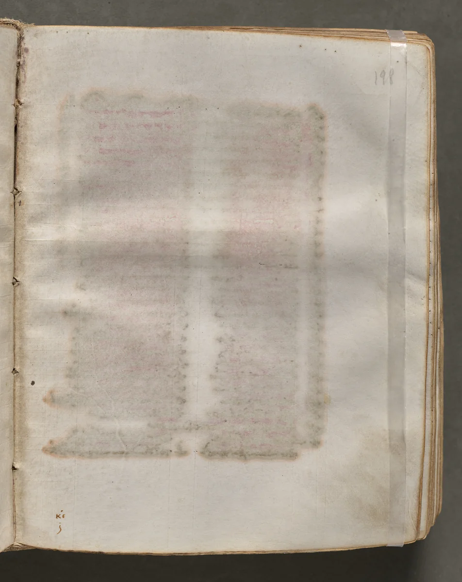 Text, folio 198 (recto), from a Gospel Book with Commentaries by Unknown, book, 1000-1100