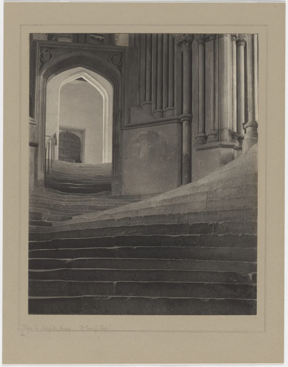 "A Sea of Steps," Wells Cathedral by Frederick H. Evans, photograph, 1903