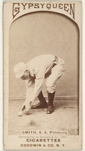 Charles Marv "Pop" Smith, Shortstop, Pittsburgh, from the Old Judge series (N172) for Old Judge and Gypsy Queen Cigarettes by Goodwin & Company, photograph, 1887