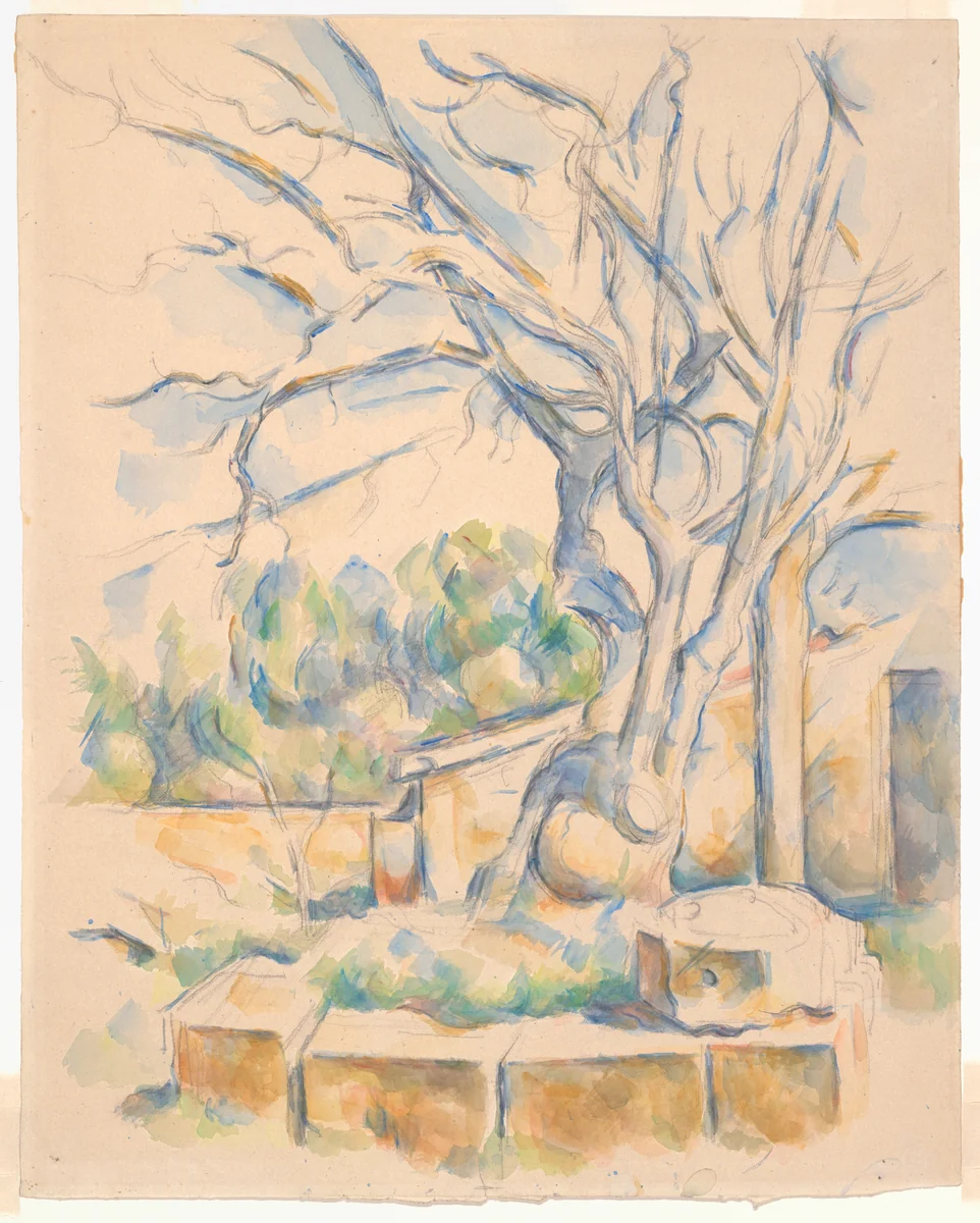 Pistachio Tree at Château Noir by Paul Cézanne, painting, 1895-1905