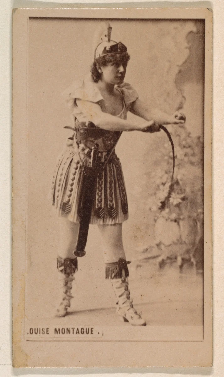Louise Montague, from the Actresses series (N245) issued by Kinney Brothers to promote Sweet Caporal Cigarettes by Kinney Brothers Tobacco Company, photograph, 1890