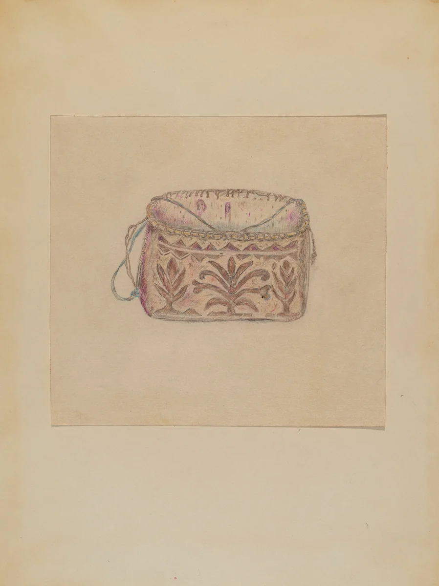 Basket by Mary Berner, index of american design, 1935-1942