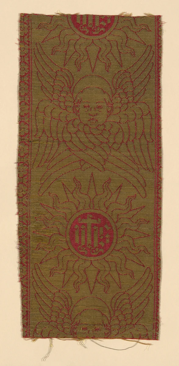 Fragment (From an Orphrey Band) by Italy, textile, 1401-1500