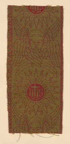 Fragment (From an Orphrey Band) by Italy, textile, 1401-1500