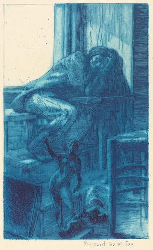 The Roman Studio (L'Atelier de Rome) by Albert Besnard, print, 1885