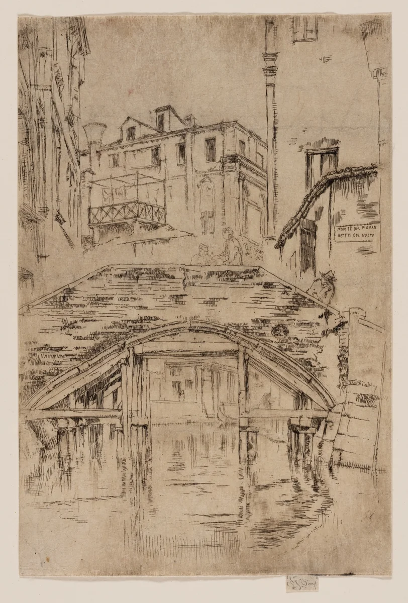 Ponte del Piovan by James McNeill Whistler, print, 1879-1880