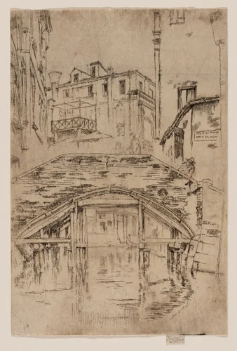 Ponte del Piovan by James McNeill Whistler, print, 1879-1880