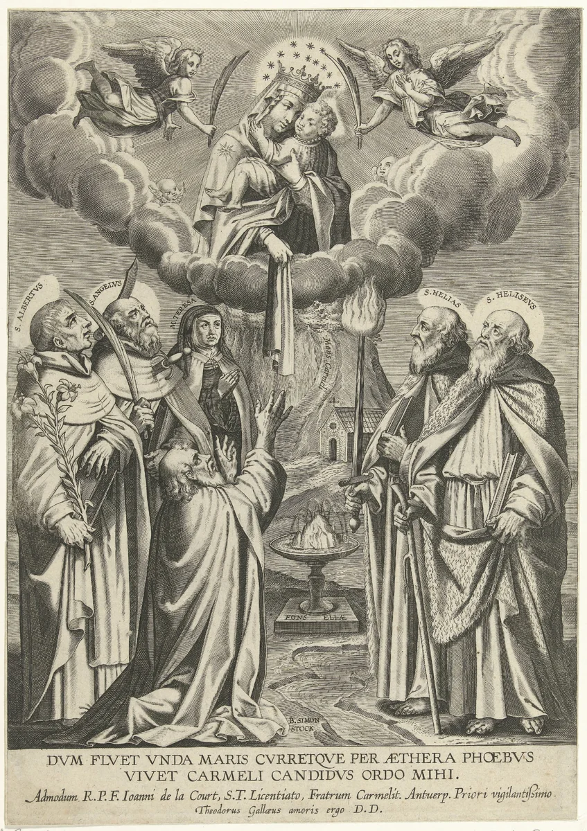 Onze Lieve Vrouw van de berg Karmel by Unknown, print, 1593-1633