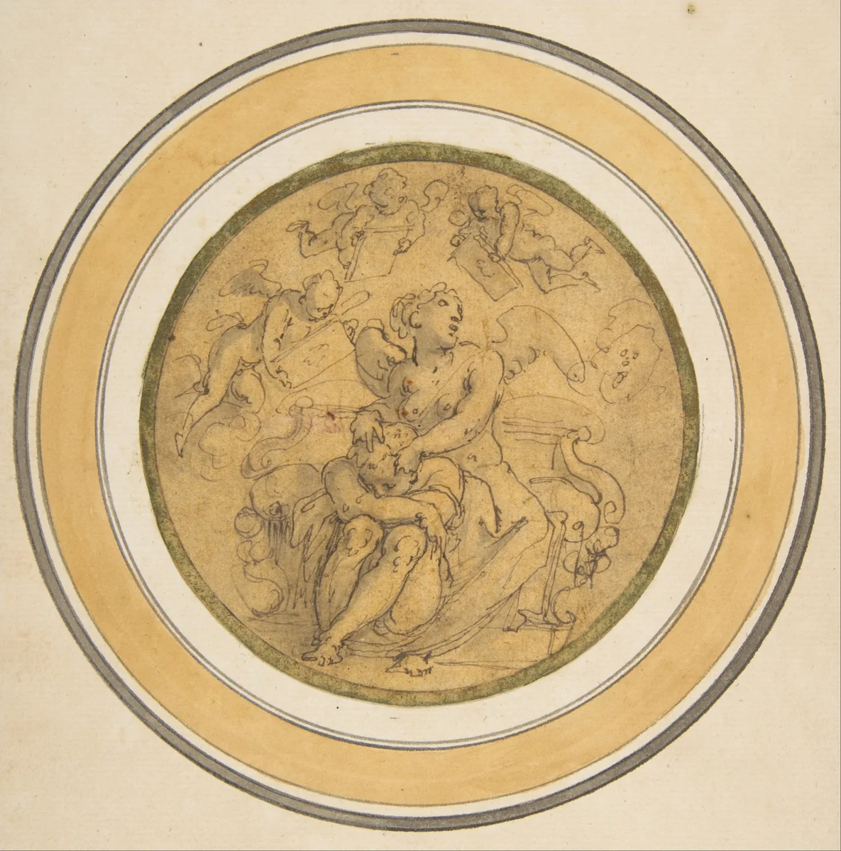 Allegory of Sleep by Giorgio Vasari, drawing, 1565-1575