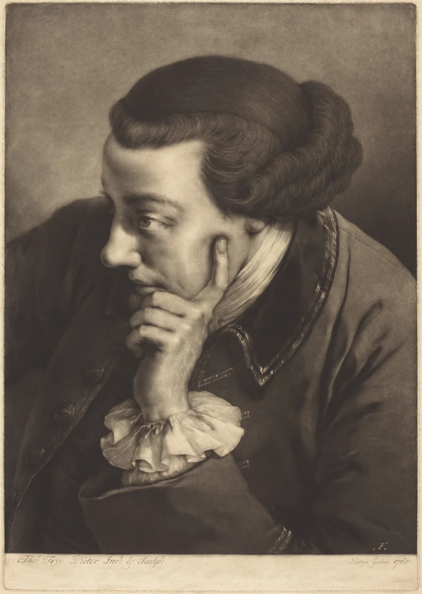 Imaginary Portrait of an English Gentleman by Thomas Frye, print, 1760