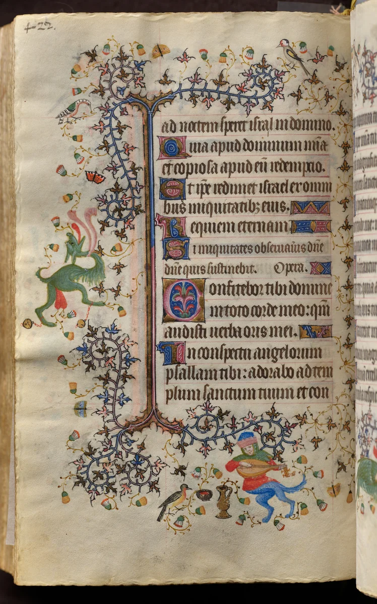 Hours of Charles the Noble, King of Navarre (1361-1425): fol. 205v, Text by Master of the Brussels Initials and Associates, book, 1400-1410