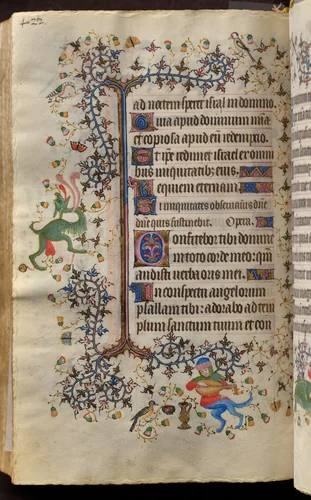 Hours of Charles the Noble, King of Navarre (1361-1425): fol. 205v, Text by Master of the Brussels Initials and Associates, book, 1400-1410