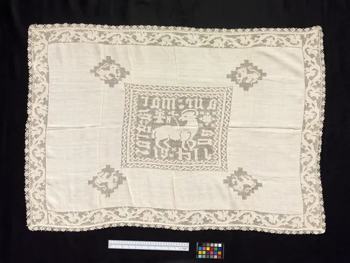 Needlepoint (Drawnwork) and Bobbin Lace Cloth by Unknown, textile, 1500-1599