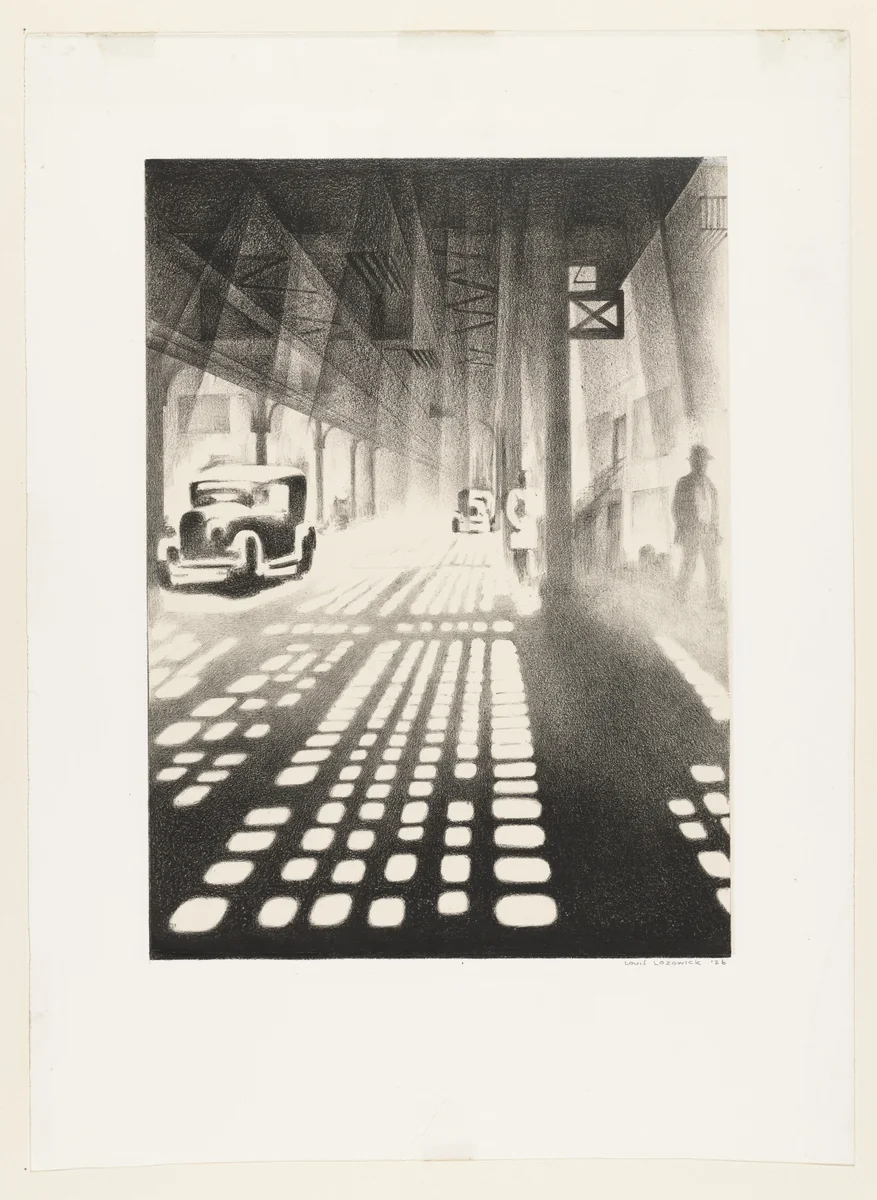 Checkerboard by Louis Lozowick, print, 1927