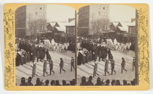 Street Parade, No. 1574 from the series "St. Paul Ice Carnival" by Henry Hamilton Bennett, photograph, 1868-1888
