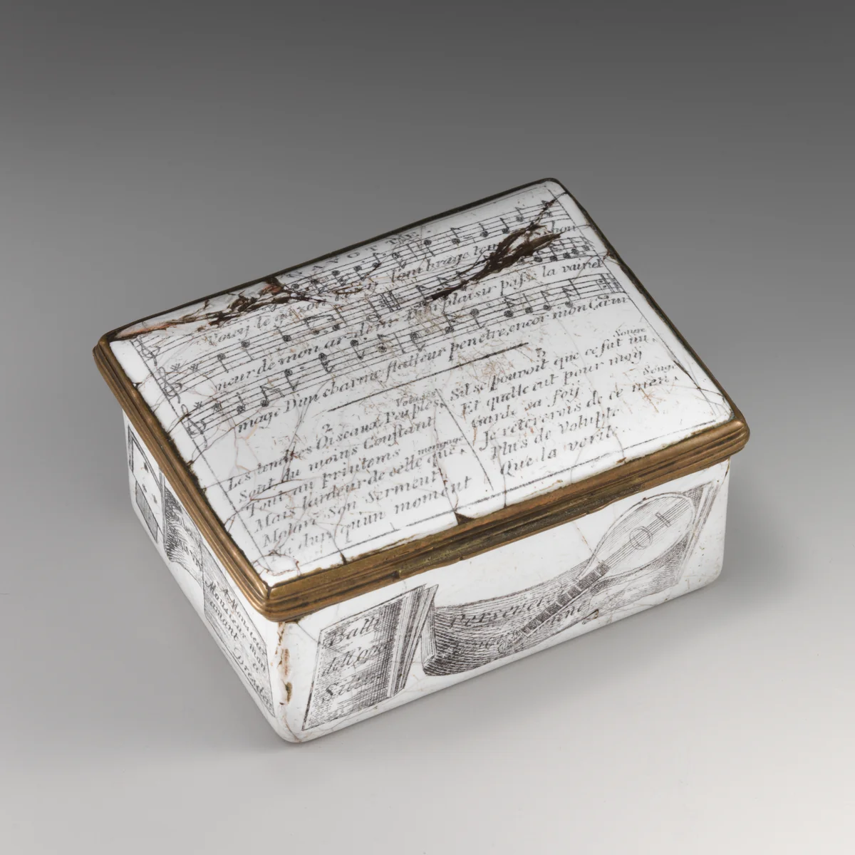 Snuffbox with music by Anthony Tregent, other, 1755-1765