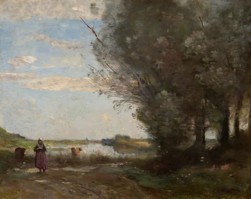 River View by Jean-Baptiste-Camille Corot, painting, 1868-1872