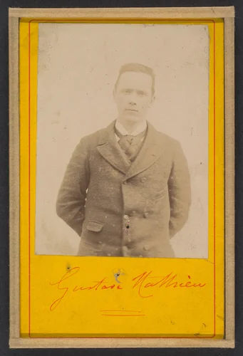 Mathieu. Gustave. by Alphonse Bertillon, photograph, 1880-1899