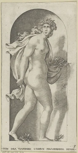 Proserpina by Jacob Binck, print, 1510-1569