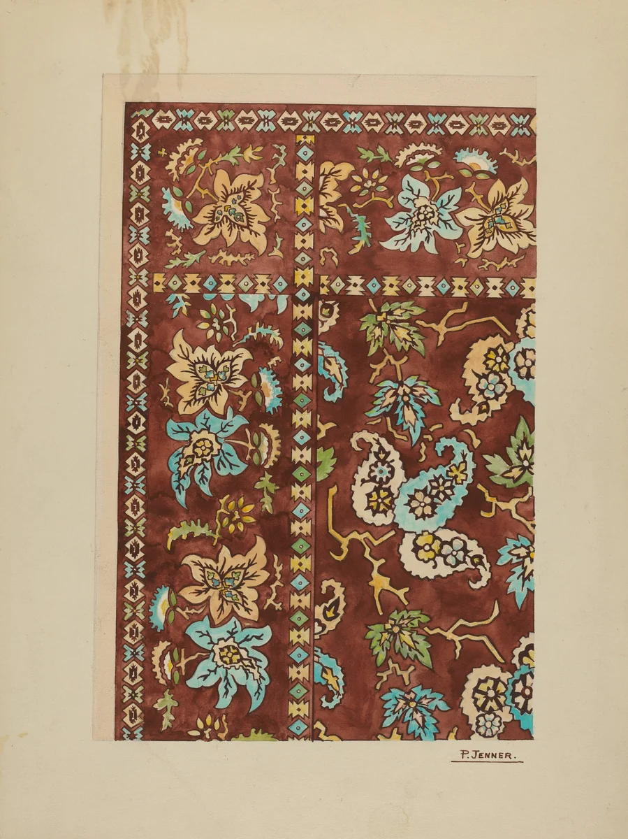 Cotton Kerchief by Percival Jenner, index of american design, 1937