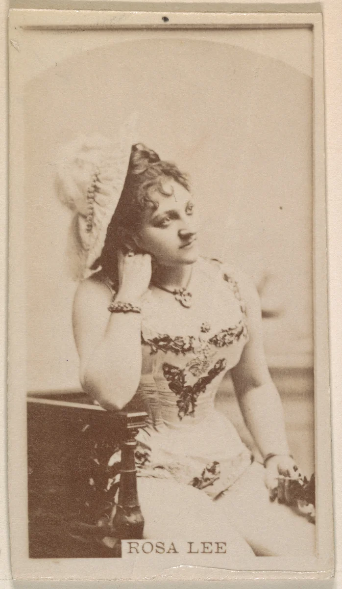 Rosa Lee, from the Actresses series (N245) issued by Kinney Brothers to promote Sweet Caporal Cigarettes by Kinney Brothers Tobacco Company, photograph, 1890