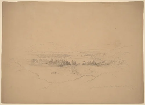Miami and Ohio Rivers by Alexander Helwig Wyant, drawing, 1865