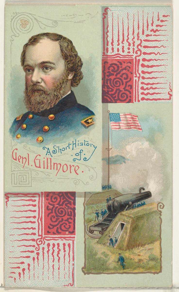 A Short History: General Quincy Adams Gillmore, from the Histories of Generals series (N114) issued by W. Duke, Sons & Co. to promote Honest Long Cut Smoking and Chewing Tobacco by W. Duke, Sons & Co., print, 1888