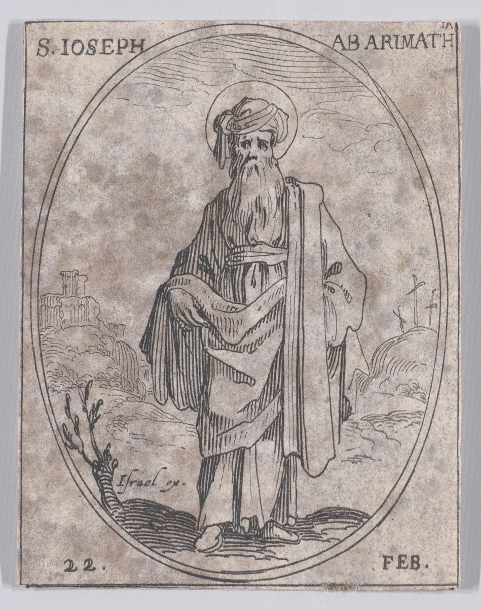S. Félix, évêque de Metz (St. Felix, Bishop of Metz), February 21st, from "Les Images De Tous Les Saincts et Saintes de L'Année" (Images of All of the Saints and Religious Events of the Year) by Jacques Callot, print, 1636