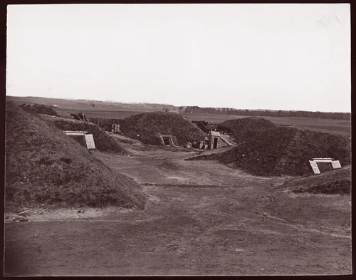 [Interior of Confederate Fort Darling, Drewry's Bluff, James River, Virginia] by William Frank Browne, photograph, 1865