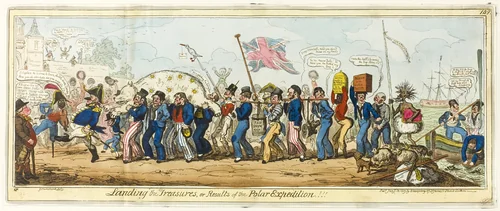 Landing the Treasures by George Cruikshank, print, 1819